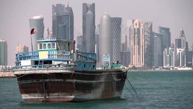 传统的单桅帆船航行船摩天大楼多哈<strong>回合</strong>谈判卡塔尔